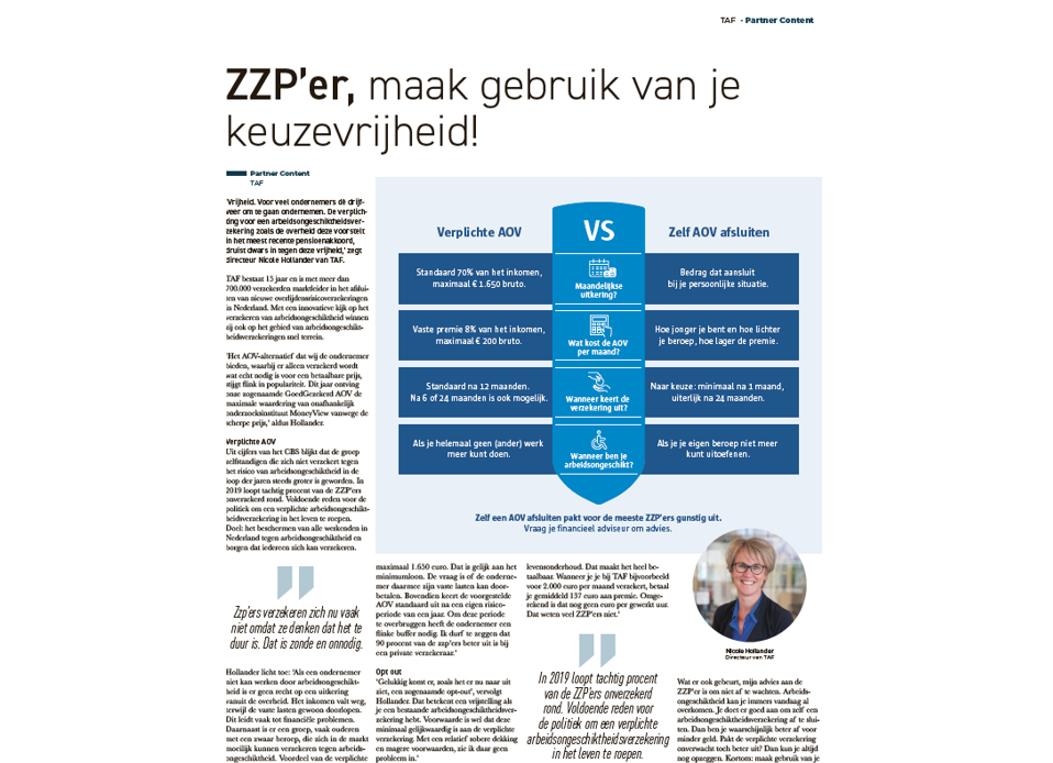 TAF in het Algemeen Dagblad