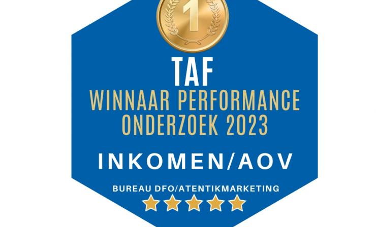 TAF winnaar DFO Performance Onderzoek Inkomen/AOV